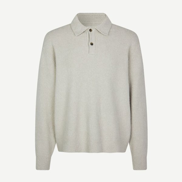 Custom Boucle Knit Polo Sweater Factory — изображение 6