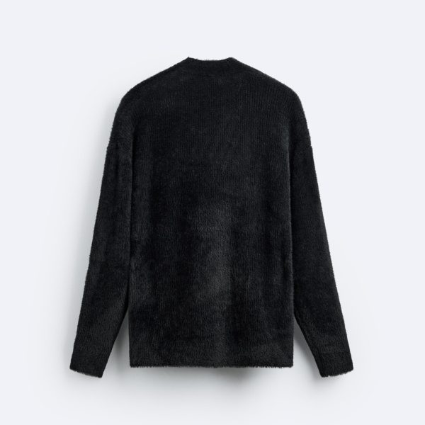 Fluffy Knit Faux Fur Textured Cardigan — изображение 8