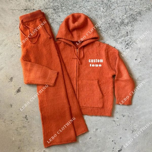 Mohair Sweats Suit Set Mohair Tracksuit