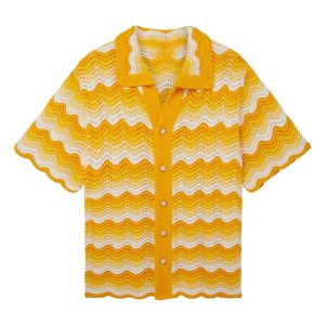 Wavy Gradient Knit Cardigan