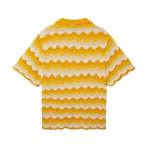 Wavy Gradient Knit Cardigan