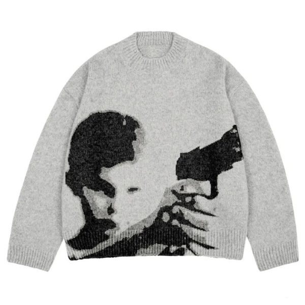 Men Jacquard Cotton Sweater — изображение 5