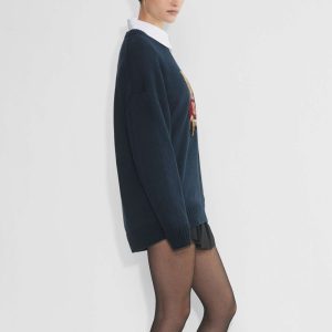 Bear Intarsia Sweater Women