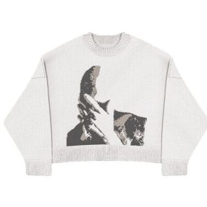 Men Jacquard Cotton Sweater