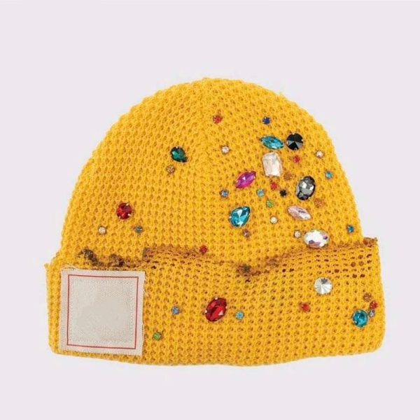 Distressed Rhinestone Beanie-Beanie Manufacturer — изображение 2