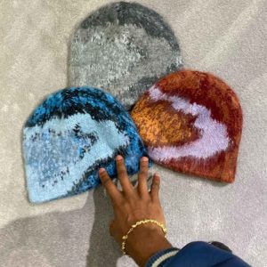 Custom Fuzzy Mohair Beanie