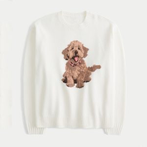 Dog Intarsia Women Sweater