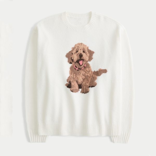 Dog Intarsia Women Sweater