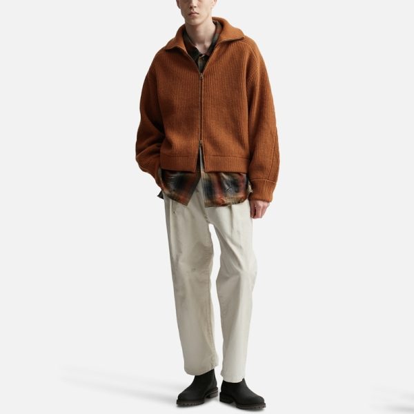 Zip Up Cardigan Sweater Men — изображение 3