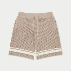 Striped Crochet Knitted Shorts
