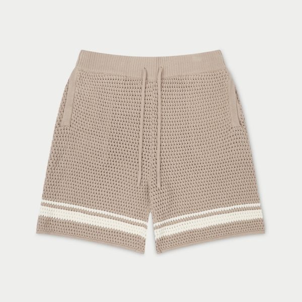Striped Crochet Knitted Shorts