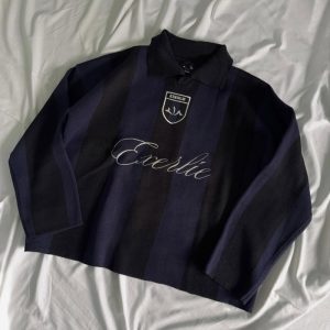 Football Knitwear Polo Sweater