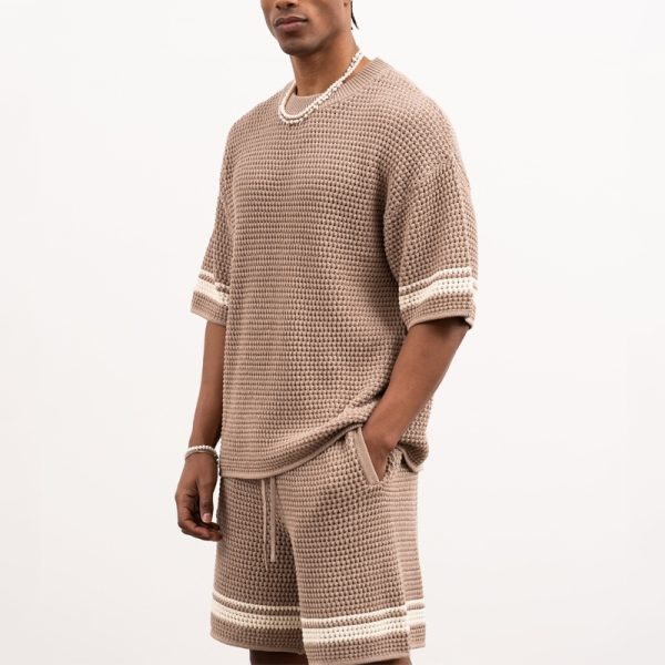 Striped Crochet Knitted Shorts — изображение 4