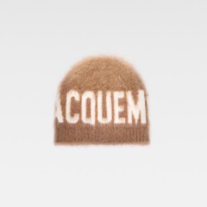 Letter Jacquard Mohair Beanie