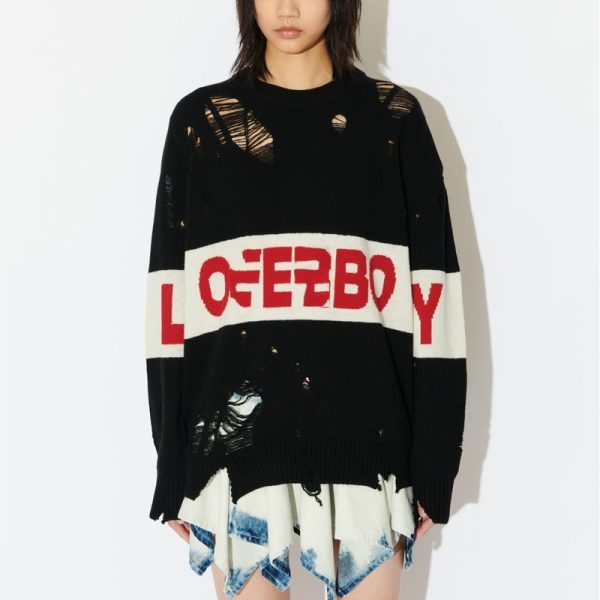 Lambswool Distressed Sweater Women