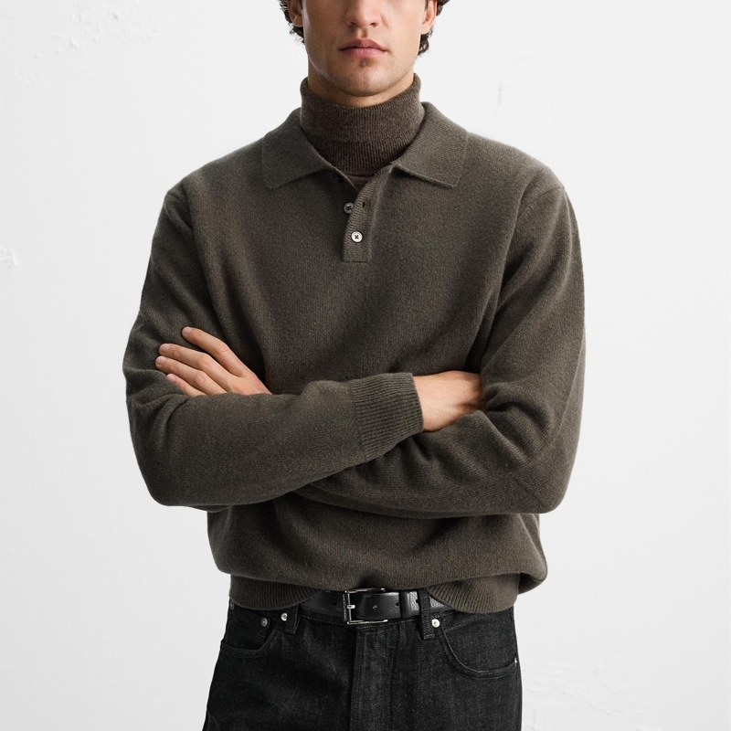 Cotton Wool Polo Sweater