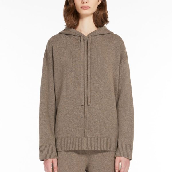 Cashmere Wool Women Knitted Hoodie
