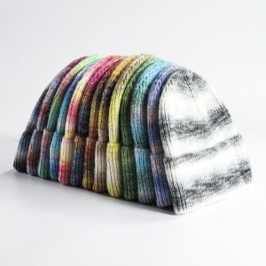 Striped Gradient Knit Beanie