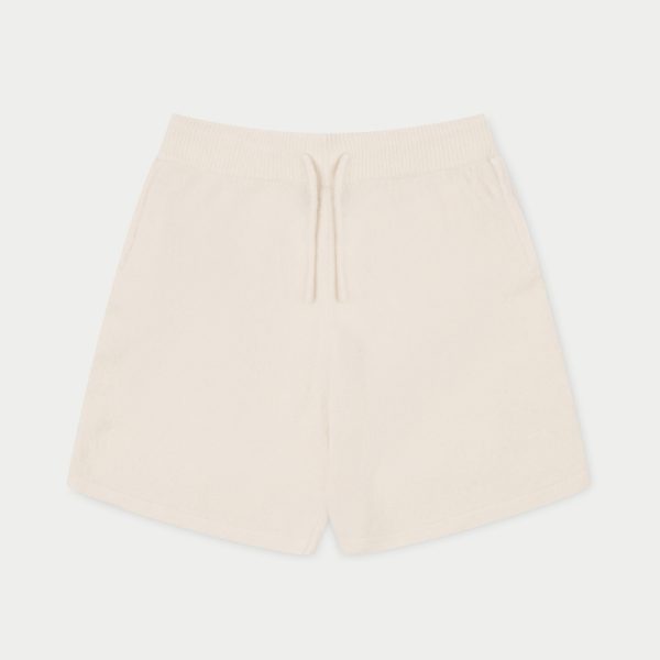 Fluffy Knit Emblem Shorts