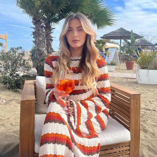 Striped Wave Knit Dress — изображение 3