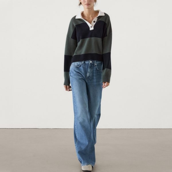 ⁦Rugby Jumper Polo Sweater Women⁩ - الصورة ⁦4⁩
