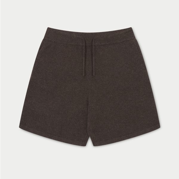 Fluffy Knit Emblem Shorts