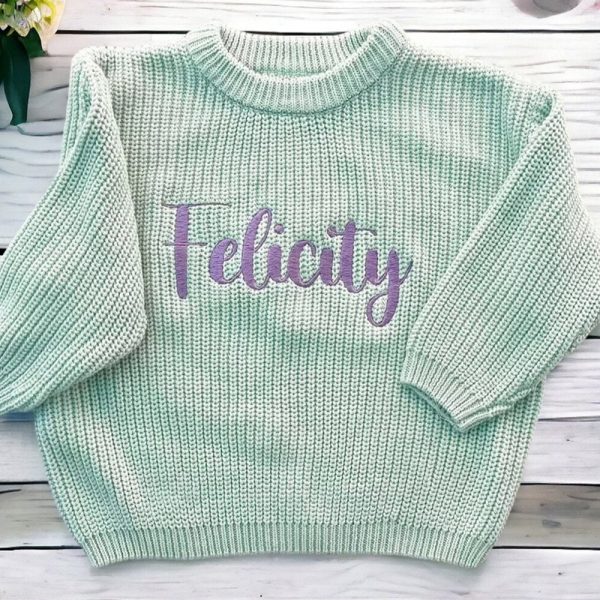 Chunky Embroidered Baby Sweater — изображение 5