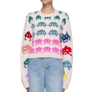 Skull Cropped Sweater Women