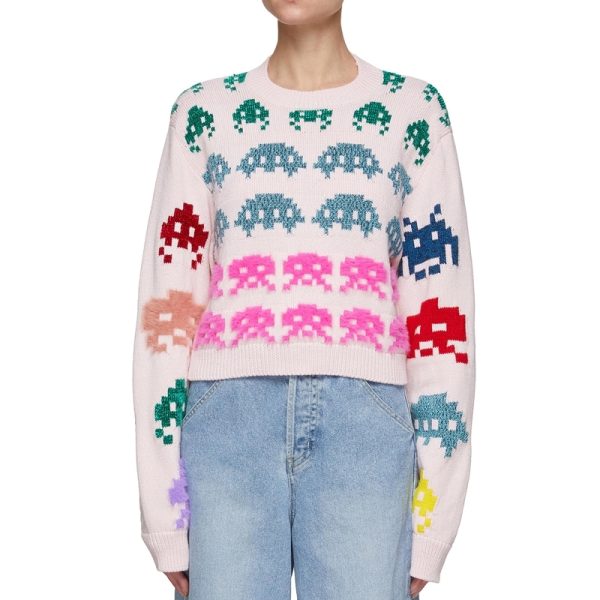 Skull Cropped Sweater Women