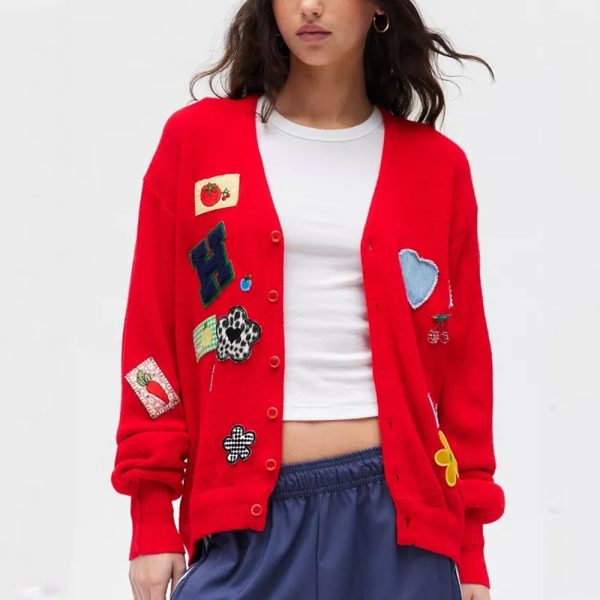 Patch Varsity Cardigan Women