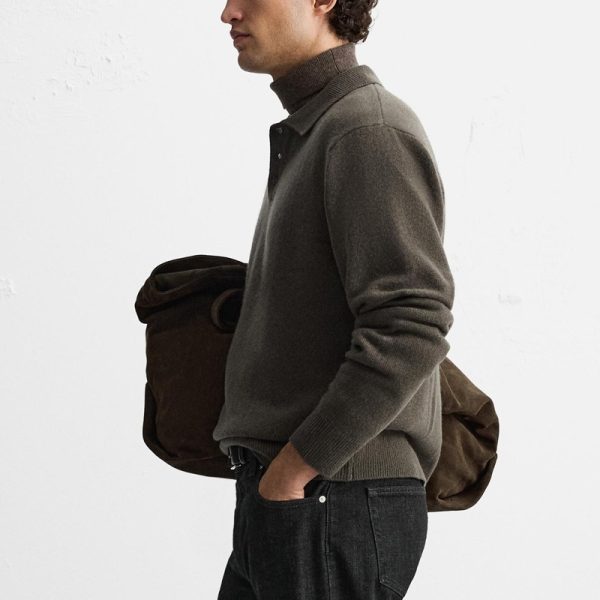 Cotton Wool Polo Sweater