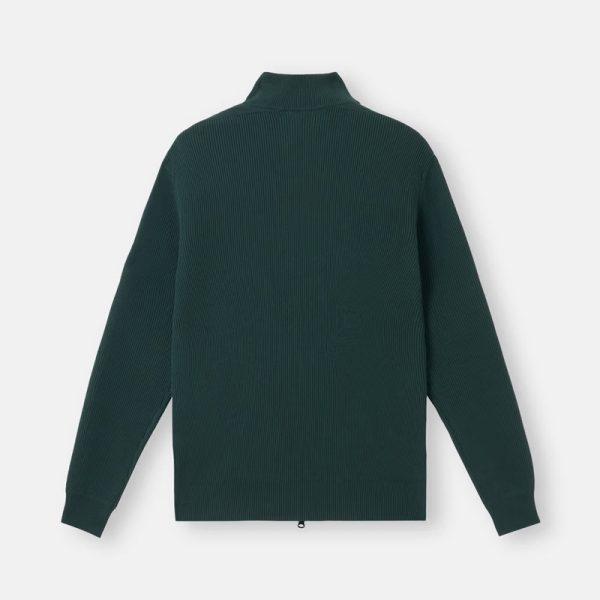 Ribbed Knit Zip Up Cardigan - Image 3