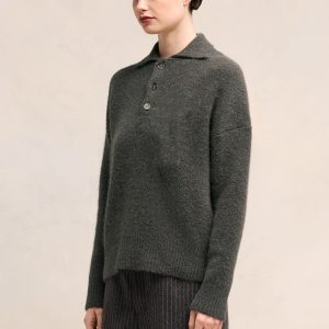 Alpaca Wool Polo Sweater
