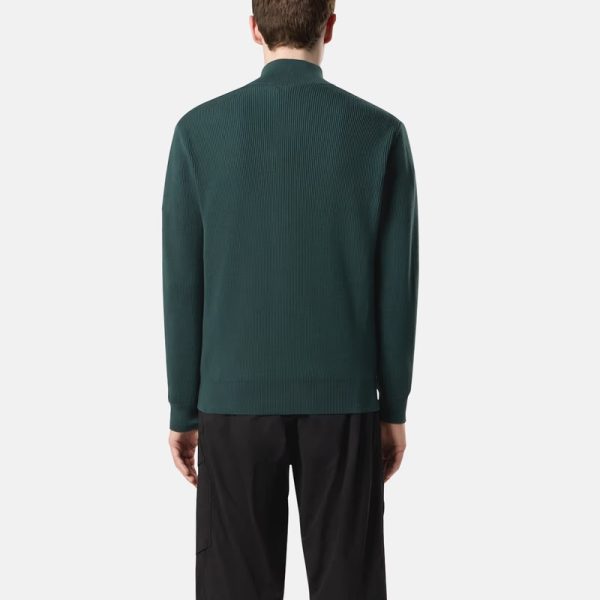 Ribbed Knit Zip Up Cardigan - Image 6