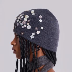 Button Up Knit Beanie