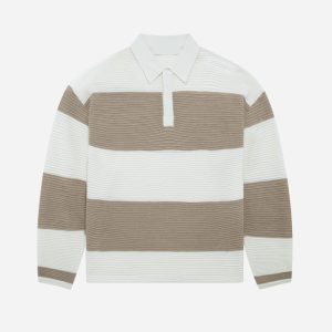 Knitted Striped Rugby Shirt