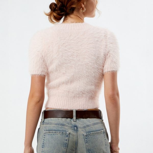 ⁦Fluffy Knit T Shirt Women⁩ - الصورة ⁦3⁩
