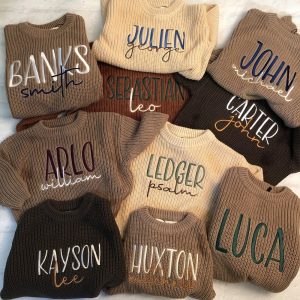 Chunky Embroidered Baby Sweater
