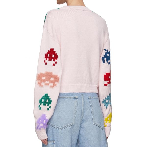 Skull Cropped Sweater Women — изображение 3