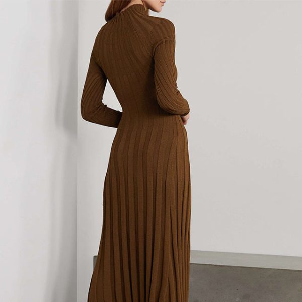 Pleated Sweater Dress Women — изображение 3