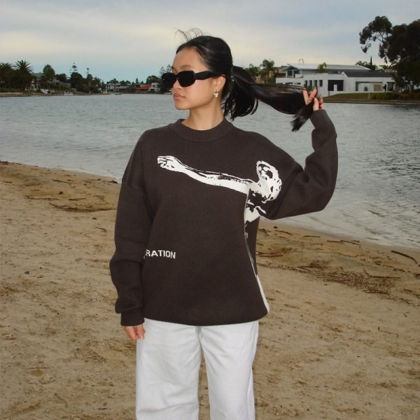 Jacquard Print Sweater Unisex