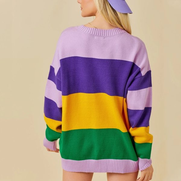 Sequin Mardi Gras Sweater