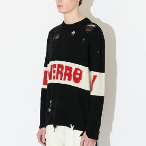 Lambswool Distressed Sweater Men