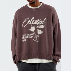 Boxy Fit Jacquard Knitted Pullover