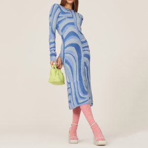 Y2k Print Sweater Dress