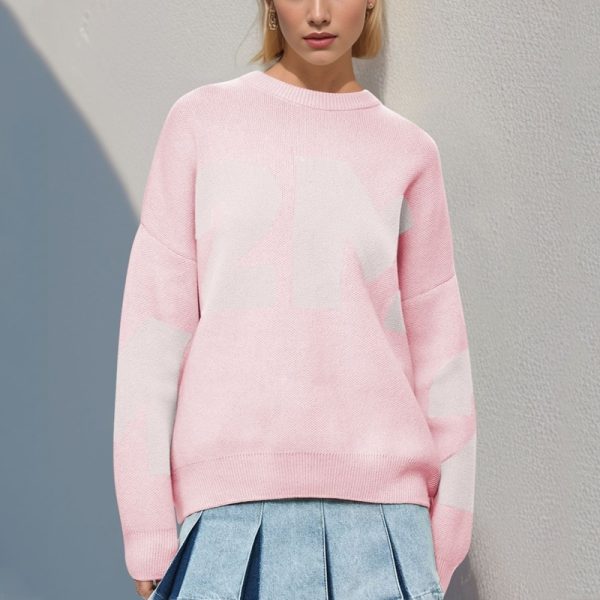Jacquard Y2K Sweater Women
