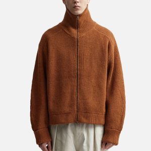 Zip Up Cardigan Sweater Men