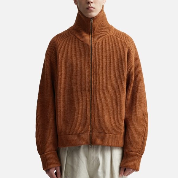 Zip Up Cardigan Sweater Men