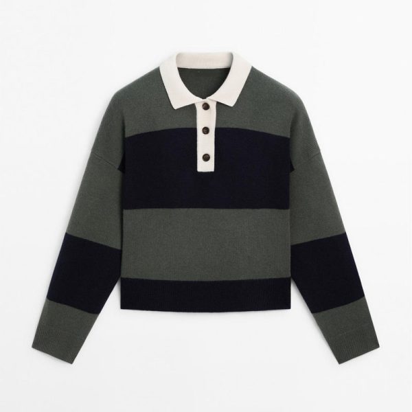 Rugby Jumper Polo Sweater Women