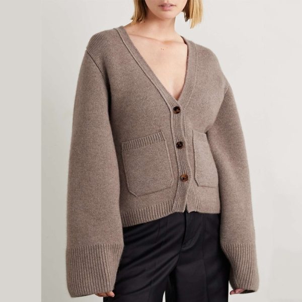 100% Cashmere Cardigan Sweater Women